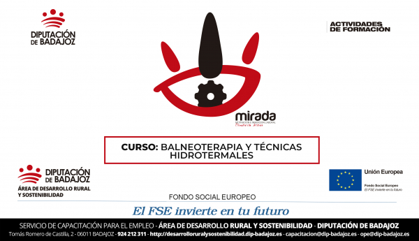 Imagen: Diputación de Badajoz organiza un curso formativo de “Balneoterapia y Técnicas Hidrotermales”