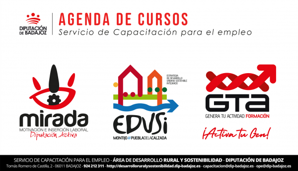 Imagen: Agenda de Cursos. Plan de Capacitación para el empleo
