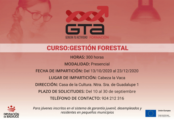 Imagen: La Diputación de Badajoz iniciará un curso de Gestión Forestal en Cabeza la Vaca 