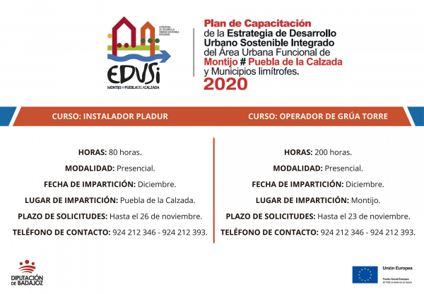 Imagen: Diputación de Badajoz, a través del Proyecto EDUSI Montijo-Puebla de la Calzada, va a iniciar dos nu...