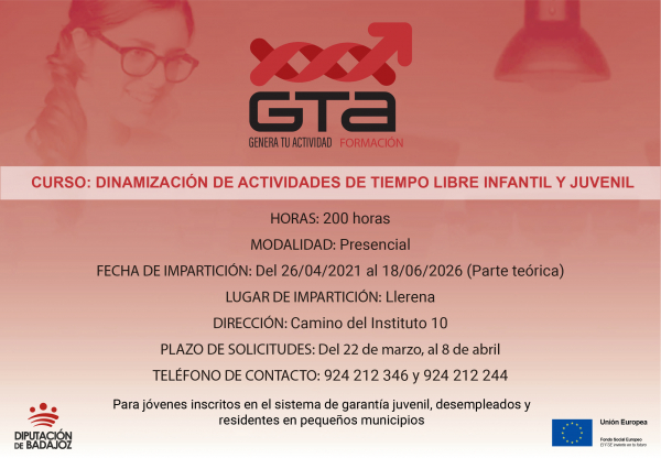 Imagen: Va a comenzar un curso de “Dinamización de actividades de tiempo libre infantil y juvenil” en Lleren...