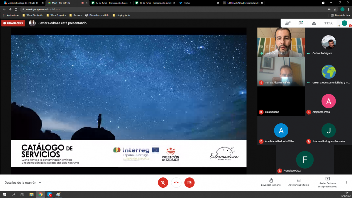 La Diputación de Badajoz trabaja en la elaboración de un catálogo de servicios para la lucha frente a la contaminación lumínica y la promoción de la calidad del cielo nocturno