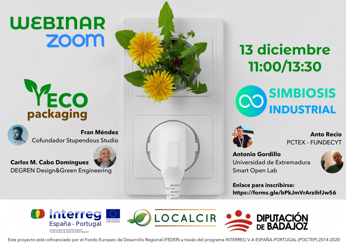 La Diputación de Badajoz cierra el ciclo de acciones de sensibilización en economía verde y circular del proyecto europeo LOCALCIR con la organización de dos webinars