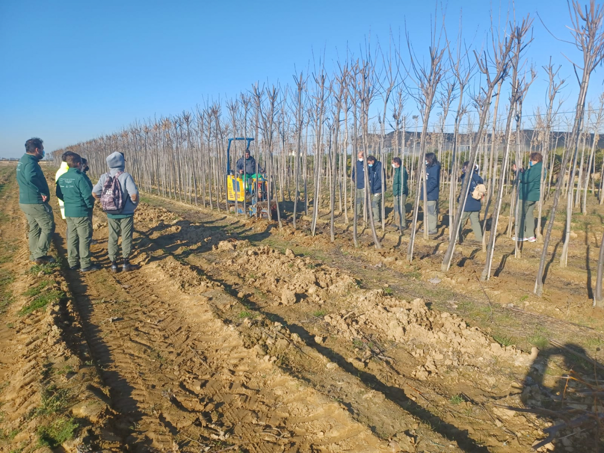 Alumnos del Centro Formación Benítez Barrero visitan el Vivero Provincial de la Diputación de Badajoz