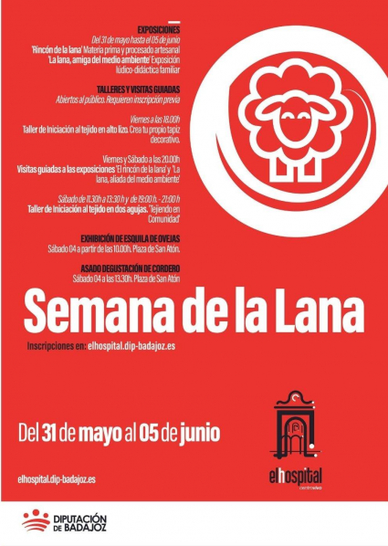 Imagen: Diputación de Badajoz celebrará la ‘Semana de la Lana’ en El Hospital Centro Vivo del 31 de mayo al...