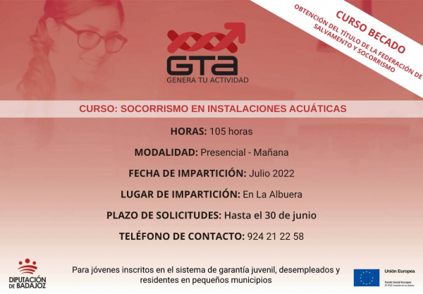 Imagen: Ampliado el plazo de solicitudes para la acción formativa de ‘’Socorrismo en instalaciones acuáticas...