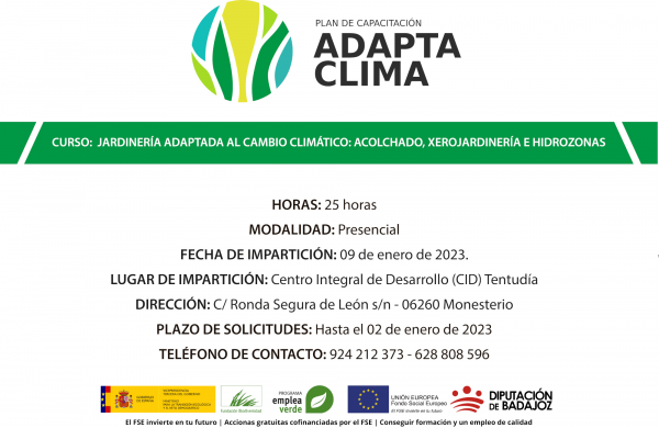 Imagen: Abierto el plazo de solicitudes para dos ediciones de una acción formativa en ‘Jardinería adaptada a...