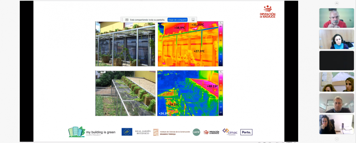 Diputación de Badajoz explica su experiencia con el proyecto LIFE MyBuildingisGreen en la Jornada de intercambio de experiencias en la adaptación de centros educativos al cambio climático
