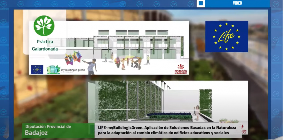 El proyecto LIFE MyBuildingisGreen premiado como mejor práctica local por la Biodiversidad por la Federación Española de Municipios y Provincias