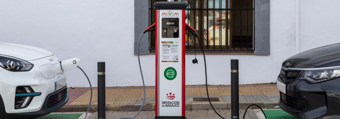 La Diputación de Badajoz establece precios públicos para el uso de la red de puntos de recarga para vehículos eléctricos a partir del 1 de enero